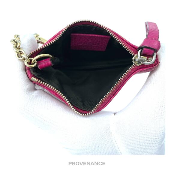 🔴 Gucci "Made in Italy" Key Pouch Cles - Pink Leather - Picture 6 of 8